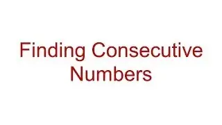 Finding Consecutive Numbers Word Problem 1