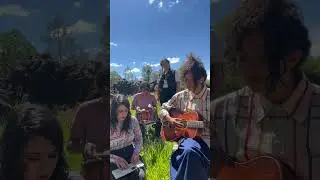 Big Spring air full of bugs fluorescent green grass practice break at Rattlesnake Rock #laluz #music