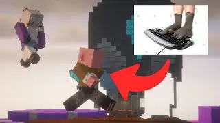 Minecraft PvP with Feet (bad idea)