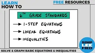 Basic Equations, Linear Equations & Inequalities Practice (Grade 6 Standards) - {PDF's Included)