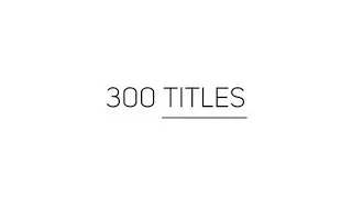 300 Titles Library ▶▷ Premiere Pro Trends ◁◀