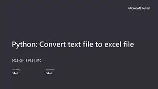 Python: How to convert a TEXT file to EXCEL file?