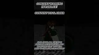 Content Warning in Roblox | Content Disclaimer IC #roblox #contentwarning
