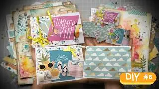 TUTORIAL SCRAPBOOKING | IDEIAS criativas para APROVEITAR  retalhos de PAPEL | ALBUM SN@P