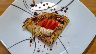 Homemade Crepes with JustDate Syrup Pomegranate Molasses