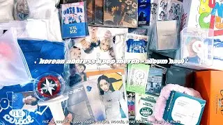 k-addy kpop haul 7 ✮ new albums, merch, stray kids lightstick v2, membership kit, plushies & more !