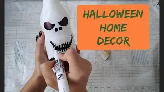 Halloween decor with wine bottle. Bottle lights craft ideas