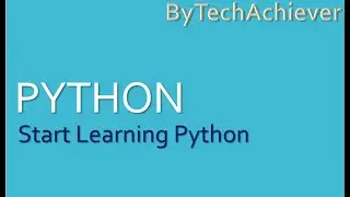 Programming With Python From Scratch| Introduction