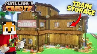 I built a HUGE STORE HOUSE in Minecraft Create Mod