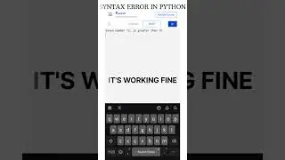 Syntax error in python #python #syntax #coding #codingtutorial