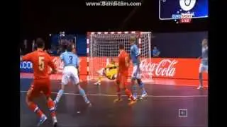 РОССИЯ 1-1 ИСПАНИЯ Sergeev fantastic goal UEFA Futsal Euro 2014