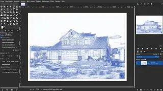 Architektenzeichnung: Look erzeugen mit Gimp!