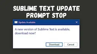 Sublime text 3 or Sublime Text 4 disable update notification prompt Box || Technical Hassan Ali