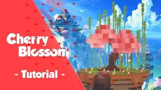 How to Build a Cherry Blossom Tree in Minecraft (🌸Japanese Tree🌸)