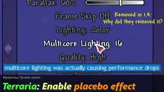 Nobody knows what Multicore Lighting did in Terraria. ─ 