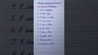Simple English sentences starting with “I