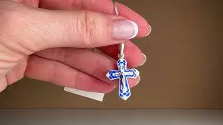 Крест кэ 07 серебро/родий