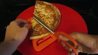 Crazy Russian  Pizzaman eats pizza slice in one bite