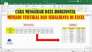 CARA MENGUBAH DATA HORIZONTAL MENJADI VERTIKAL DAN SEBALIKNYA DI EXCEL