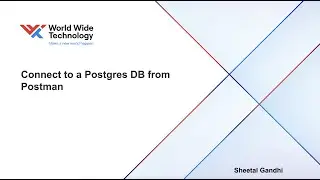 Connect to a Postgres DB from Postman