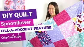My DIY cheater quilt project using Spoonflower - Fill-a-project