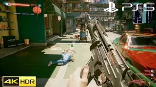 [4K HDR] Cyberpunk 2077 PS5 New Gameplay - FREE ROAM