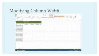 Modifying Columns, Rows, and Cells