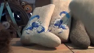 Расписные валенки ручной работы