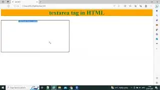 How to use textarea tag in html