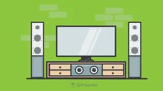 How to make Tv Room illustration using adobe illustrator 🔥