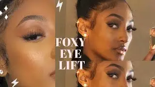 TRYING THE 'FOXY EYE LIFT' + TIK TOK INSTANT FACE LIFT HACK| BELLA HADID INSPIRED