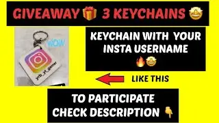 GIVEAWAY 🤩🔥 INSTAGRAM USERNAME KEYCHAIN || Check description 🔥 #giveaway #giveaways