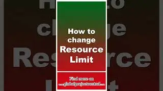 🔴 How to Change Resource Limit in Primavera P6