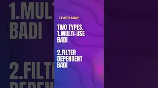 What are types of BADI's in SAP ABAP