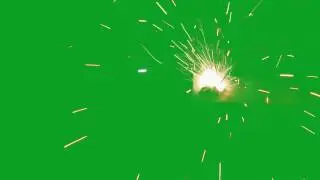 Welding Sparks - Green Screen