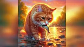 The cat taught the dog to fish #cat #catvideos #dog