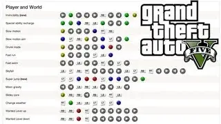 GTA V (5) ALL 31 CHEATS! Xbox One & PS4 (Invincibility, Max Health and Armor, Give Weapons)