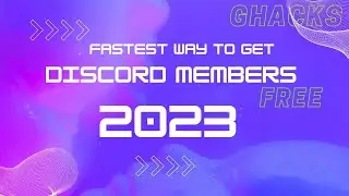 HOW TO GET DISCORD MEMBERS (VERY FAST AND EASY)