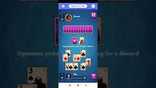 Playing Gin Rummy ♥️🔶 #rummy #cards#gameplay