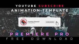 Free Animated YouTube Subscribe Button And Bell Icon Template for Adobe Premiere Pro