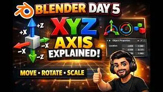 Blender Transform Tools Full Guide | XYZ Axis + Gizmo | Day 5 Tamil