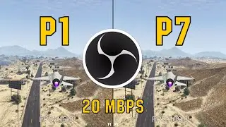 OBS Studio NVIDIA NVENC P1 vs P7 Quality Comparison at 20Mbps
