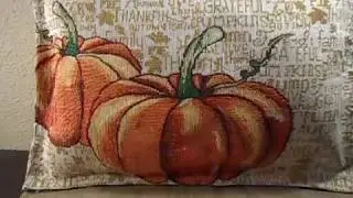 Four Easy Fall Projects from Dollar Tree Items---Pillow, "Fall" Sign, Pumpkin, Wreath