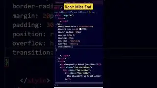FAQ section #coding #webdesign #css #html #programming #ytshorts #shorts #webdevelopment #python