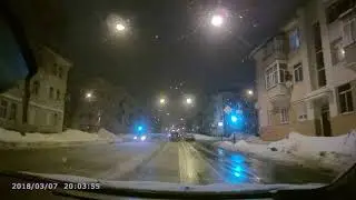 Дурак на ЗИЛе без фар ночью в снег