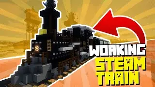 WORKING Steam Train in Vanilla Minecraft!