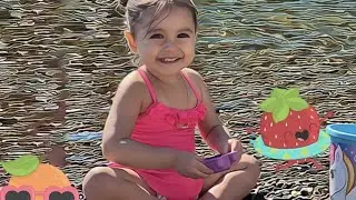 Water play by the beach with Darina🤿🚿🌊 with a Bath song for kids, English