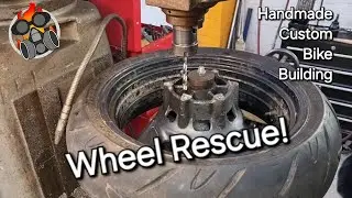 5 Broken Studs! Can I Save This Wheel? Handmade Custom Bike Building Vlog #Handmade #Chopper #Rescue