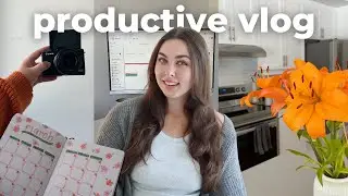 productive day in my life at home & getting my life back together + goal setting, content creation