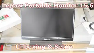 New 2022 Lepow 15.6 1080P Portable Monitor USB-C Unboxing & Setup
